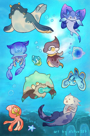 Creatures of Fontaine sticker sheet Creatures of Fontaine sticker sheet